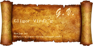 Gligor Virág névjegykártya